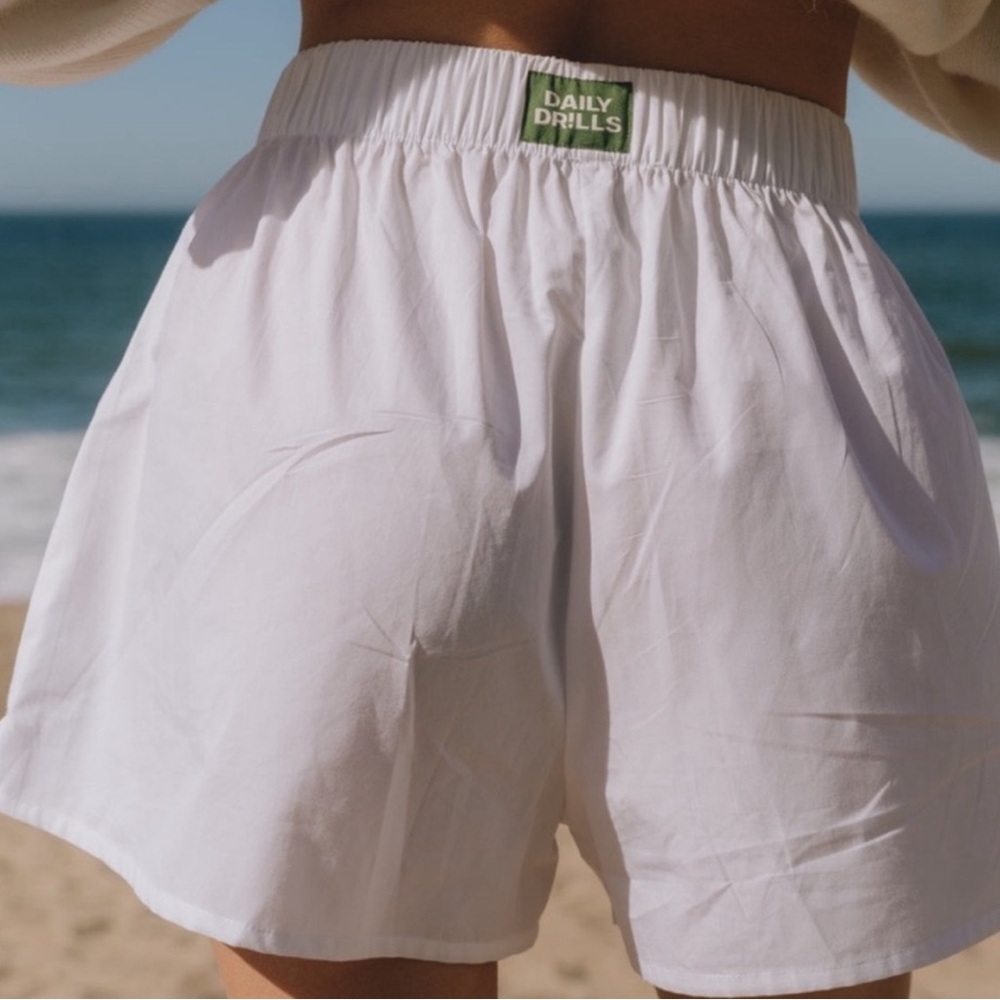 Daily Drills High Waist White Shorts